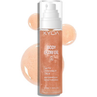 Sunscreen Body Glow Oil, Broad Spectrum Spf 45, Lightweight Water Resistant Shimmering Body Oil With Rose Gold Mica, Moisturizing Coconut, Glow Moisturizer-Rose, 3.38 Fl Oz