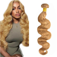 #27 Honey Blonde Bundles Human Hair Body Wave Bundles 26 Inch 1 Bundle Unprocessed Brazilian Virgin Hair Blonde Body Wave Human Hair Extensions