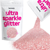 Hemway Ultra Sparkle Glitter - Light Rose Gold | Ultrafine Metallic Flakes For Resin & Epoxy Crafts | Supplies For Tumblers, Festival, Hair, Face, Body, Eye & Nail Art Decoration | 100 G