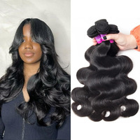 12A Human Hair Bundles 400G Body Wave Bundles Human Hair Extensions 26 26 28 28 Inch Brazilian Virgin Body Wave 4 Pieces Deals Unprocessed Brazilian Quick Weave Extensions Natural Black