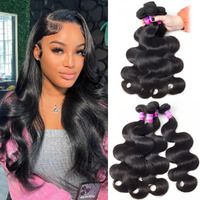12A Human Hair Bundles 400G Body Wave Bundles Human Hair Extensions 20 22 24 24 Inch Brazilian Virgin Body Wave 4 Pieces Deals Unprocessed Brazilian Quick Weave Extensions Natural Black