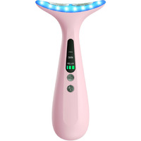 Facial And Neck Massager For Face, Neck - Skin Lifting & Firming - Wrinkle & Dark Circle Reducer - At Home Skin Care Face Sculpting Tool And Neck Massager-Pale Pink