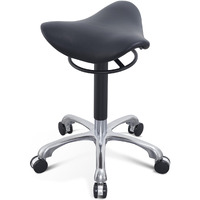 Mwosen 3 Angles Saddle Stool Chair Ergonomic Rolling Seat For Salon, Tattoo Shop, Spa, Facial Lash Home, Esthetician Height Adjustable Chair For Healthy Posture And Sustainable,Black