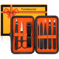 Tweezers And Nail Clippers Set,Tweezer Kit,Eyebrows Grooming Kit,Facial Hair,Ingrown Hair,Splinter Removal With Case,Travel Nail Clippers Tweezers Manicure Daily Beauty Tools For Men