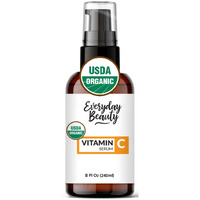 Organic Vitamin C Serum For Face - Usda Certified Facial Serum - Anti Aging For Fine Lines & Wrinkles - Potent Botanical Ingredients & Non Gmo - 8 Fl Oz With Pump Top