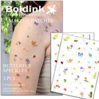 Boldink 2Pcs Makeup Patches,Face Makeup Patches,Beauty Face Makeup,Butterfly Patches,Waterproof Flower Patches,Temporary Facial Butterfly Patches For Women.