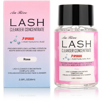 Aureve Lash Shampoo Concentrate 60Ml Lash Cleanser Concentrate Add Hyaluronic Acid Perfect For Salon-Get, Can Make 360Ml Eyelash Cleaning Shampoo,Rose