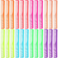 Meanplan 24 Pieces Hair Cutting Combs Professional Barber Hairdressing Combs Carbon Fiber Wide And Fine Tooth All Purpose Hair For Men And Women(Bright Color)
