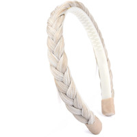 Oplira Braided Headband With Teeth Braids Hairband With Tooth Synthetic Hair Band Plaited Hairband For Women (White Blonde-0.9 Inches)