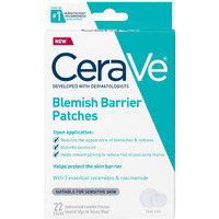 Cerave Hydrocolloid Blemish Patches, Oil Absorbing Spot Control With Ceramides And Niacinamide, Allergy-Tested & Suitable For Sensitive Skin, Ultra-Thin & Blends Into All Skin Tones, 22Ct