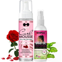 Braid Oil For Soothes Moisturizes Dry & Itchy Scalp Braiding Scalp Oil For Locs & Twists - Mousse For Braids Curl Styling For Women - Definition Curl Control Braid Mousse Hair Foam For All Braids Hair