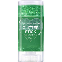 Green Body Glitter,4Th Of July Outfits For Women Kids Patriotic Accessories,Face Hair Glitter Gel Makeup,Usa Flag Holographic Long Lasting Chunky Sequins Glitter Stick,4Th Of July (Green)