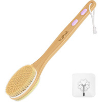 Back Scrubber For Shower,Bath Brush With Long Handle,Bath Brush Body Exfoliator For Wet Or Dry Brushing,Men And Women (Purple)