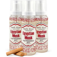 Tom's River Fine Fragrance Body & Hair Mist | Egyptian Musk Scent (Pack Of 3) | For Daily Use | Travel-Friendly | 2 Fl Oz/ 60Ml Per Bottle