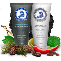 Bossman Silk Lotion Shaving Cream & Cooling After Shave For Men Combo - Shave Cream & After Shave Balm For Men (Royal Oud Scent)