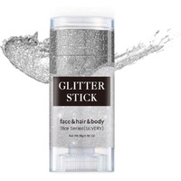 Silver Face Glitter Stick,Holographic Sequins Paint Sparkling Body Glitter Gel Makeup For Women. (Silver Face Glitter Stick)