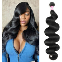 Dmkeep Body Wave Bundles Human Hair 36 Inch Single Bundle 100% Unprocessed 12A Brazilian Raw Virgin Hair Quick Weave Human Hair Extensions Natural Color