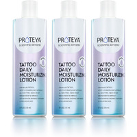 Proteya Tattoo Daily Moisturizing Lotion | Hydrating Daily Tattoo Care W/Niacinamide And Hyaluronic Acid To Enhance And Preserve Your Tattoos, 12 Oz (3 Pack)