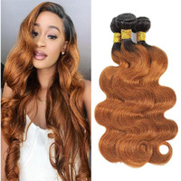 22 24 26 Inch Brown Bundles Human Hair 1B30 Body Wave Human Hair Ombre Brown Body Bundles Wet And Wavy Unprocessed Brazilian Virgin Human Hiar Bundles Brown Body Wave Bundles Human Hair