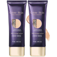 All Over Complexion Perfector,Body Coverage Perfector,Tattoo Cover Up Makeup Waterproof,Transfer-Resistant Body Makeup,Long Last Body Foundation (2Pcs)