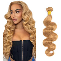 32 Inch Honey Blonde Bundle Color 27 Body Wave Human Hair Bundles Brazilian Virgin Honey Blonde Body Wave Bundle Color 27 Bundles Human Hair