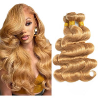 27 Bundles Human Hair Honey Blonde Body Wave Human Hair 28 30 32 Inch Bundles Unprocessed Brazilian Virgin Hair Extensions