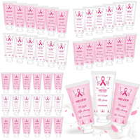 50 Pcs Breast Cancer Awareness Favors, Breast Cancer Hand Cream, Pink Ribbon Travel Size Hand Lotion, Breast Cancer Awareness Party Supplies For Women Guests