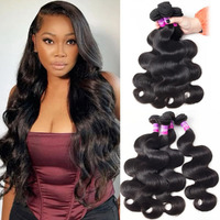 12A Human Hair Bundles 400G Body Wave Bundles Human Hair Extensions 30 30 30 30 Inch Brazilian Virgin Body Wave 4 Pieces Deals Unprocessed Brazilian Quick Weave Extensions Natural Black