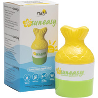 Yaya Organics Sun-Easy Sunscreen Applicator, Refillable Roll-On With Sponge For Kids And Babies, Fun, Fast And Mess-Free Application, Holds 80 Ml, Fish/Green Cap