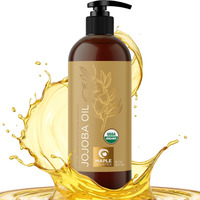 Organic Jojoba Oil Cold Pressed Unrefined - 100% Pure Organic Certified Oil For Skin Hair & Nails - Organic Skin Care & Natural Beauty Diy Carrier Oil - Dermatologist Tested & Non Gmo (16 Fl Oz)