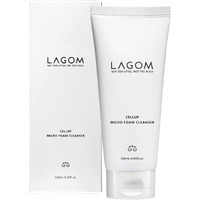 Lagom Cellup Micro Foam Cleanser, Hydrating Deep Cleansing Face Wash, Korean Makeup Remover, Dense Soft Micro Bubbles, Ultra Fine Dust Removal 4.05 Fl Oz