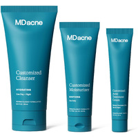 Mdacne 3 Step Benzoyl Peroxide Acne Treatment Kit - Benzoyl Peroxide Cream 2.5%, Salicylic Acid Cleanser, Niacinamide Moisturizer - Medicated Plant-Based Kit For Adult & Teen Acne, 30 Day Acne Kit