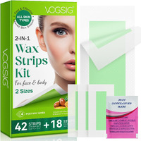 Facial Wax Strips For Hair Removal,Facial Hair Removal For Women,Facial Wax Strips, Hypoallergenic For All Skin Types-60 Women Wax Strips