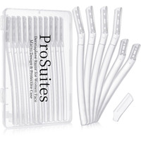 Prosuites 16 Count Dermaplane Razor For Women Face, Professional Facial & Eyebrow Hair Remover, Gentle Skin Exfoliation With Precision Blades,Transparent