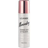 Ucanbe Shimmer Dewy Setting Spray - Glowing + Makeup Setting Spray 2 In 1 Lightweight Formula For A Radiant Glow,Long-Lasting Face Mist For Face Body, 4 Fl Oz #Silver