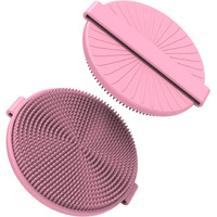 Jalopink Silicone Body Scrubber Brush - Gentle Exfoliating And Lather Well - Fast-Drying, Hygienic, Bpa-Free Silicone Body Exfoliator For Sensitive Skin, Men & Women
