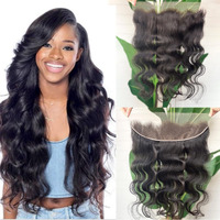 Meodi 13X4 Hd Lace Frontal Closure 100% Brazilian Virgin Human Hair Body Wave Ear To Ear Transparent Lace Frontal 18 Inch