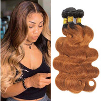 Brown Human Hair Bundles 1B30 Ombre Body Wave Human Hair 26 28 30 Inch Grade 8A Unprocessed Virgin Human Hair 3 Bundles Remy Human Hair Bundles Weave Brown