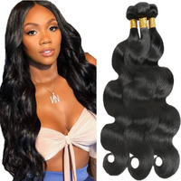 24 26 28 Inch Human Hair Bundles Body Wave Bundles Human Hair Real Unprocessed Brazilian Human Hair Extensions For Black Women Natural Color