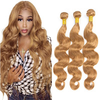 22 24 26 Inch Color 27 Bundles Blonde Body Wave Human Hair Honey Blonde Human Hair Body Bundles Wet And Wavy Unprocessed Brazilian Virgin Hair For Women