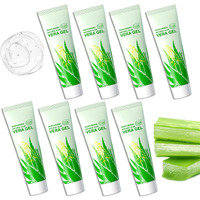 Wenjlyj 8Pcs Aloe Vera Gel For Face & Skin,Organic Aloe Vera Gel,Hydrating After Sun Cream For Travel Size,Moisturizing Lotion For Skincare,After Sun Lotion For All Skin Type(D)
