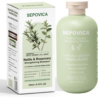Nettle & Rosemary Shampoo For Hair Growth And Thinning Hair - Reduces Hair Loss, Controls Oil With Botanical Complex (Fo-Ti, Ginger) | Volumizing Shampoo For Scalp Health | Paraben Free, 6.76 Fl Oz