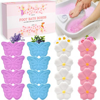 Bath Foot Bombs, 16 Pack Foot Soak With Bath Salt And Tea Tree Oil. Organic Natural Handmade Aroma Pure Essential Oil Bubble Foot Balls For Foot Callus, Dry Cracked, Stubborn Foot Odor Scent.
