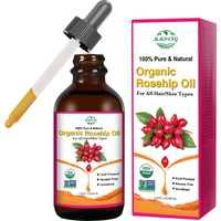 Mmpang Rosehip Seed Oil For Face (2 Oz/60 Ml) Usda Certified Organic 100% Pure Natural Cold Pressed Unrefined Rosehip Oil For Skin Anti-Aging, Scar, Hair Moisturizer, Gua Sha Massage, Nails