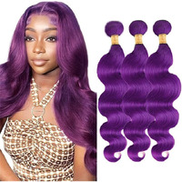 Honey Purple Bundle Dark Purple Body Wave Bundles Human Hair Unprocessed Virgin Hair 22 24 26 Inch Purple Human Hair Mixed 3 Bundles