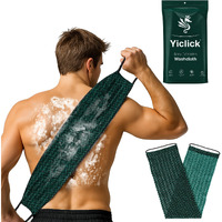 Yiclick Dual-Sided Exfoliating Body Back Scrubbers Exfoliator,Exfoliating Back Cloth Towel, Bath Loofah Back Scrubber Sponge Washcloths For Shower, Back Washer Length Up To 43 Inches