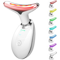 Facial Massager, Red-Light-Therapy-For-Face And Neck, Red Light Therapy Wand, 7 Color Led Face Neck Sculpting Tool For Skin Care