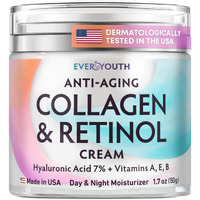 Collagen Cream For Face, Neck & D  Collet  , Anti Aging Facial Moisturizer For Women With Hyaluronic Acid, Vitamin E, Made In Usa, Anti Wrinkle Face Cream, Neck Creams For Tightening And Firming, 1.7Oz