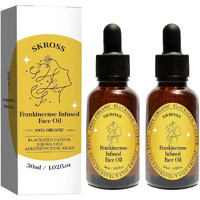 2Pcs Frankincense Resin Oil, Frankincense Infused Face Oil, Infused With Organic Black Seed, Castor, And Jojoba Oil, Facial Moisturizing Anti-Aging Serum