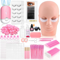 Lash Kit For Eyelash Extensions, 327 Pcs Lash Extension Supplies With Lash Mannequin Head, Eyelash Extension Cleanser, Eyelash, Glue, Remover, Lash Extension Kits For Beginner Practice At Home